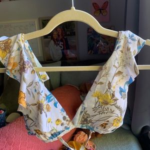 Floral bikini top